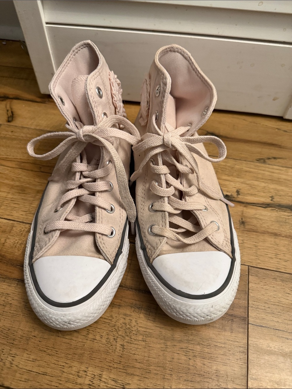 Converse All Star High "Ruffles & Bows" Blush Pink Sneakers Kids US 5